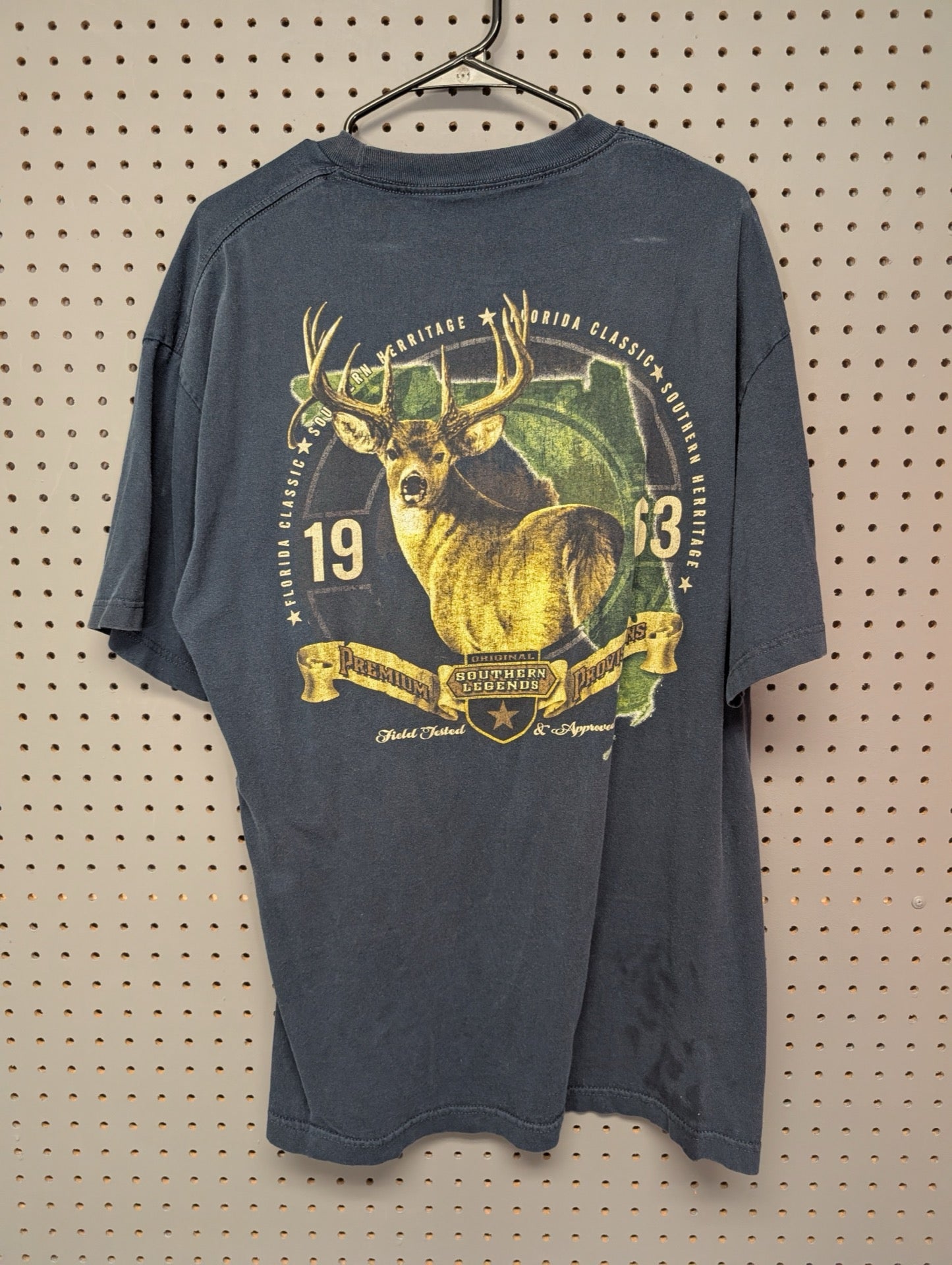 Back of Southern Legends t-shirt with large deer graphic