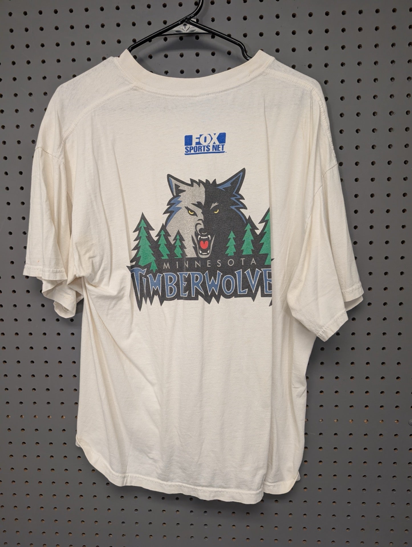 Back view of vintage Minnesota Timberwolves t-shirt