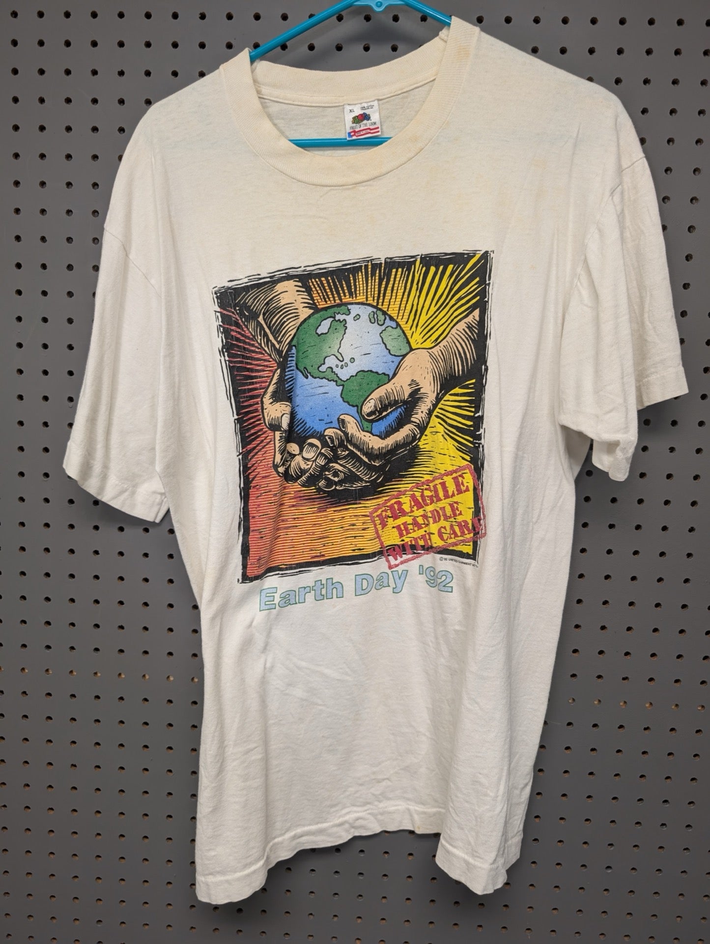 Front of vintage 1992 Earth Day graphic t-shirt