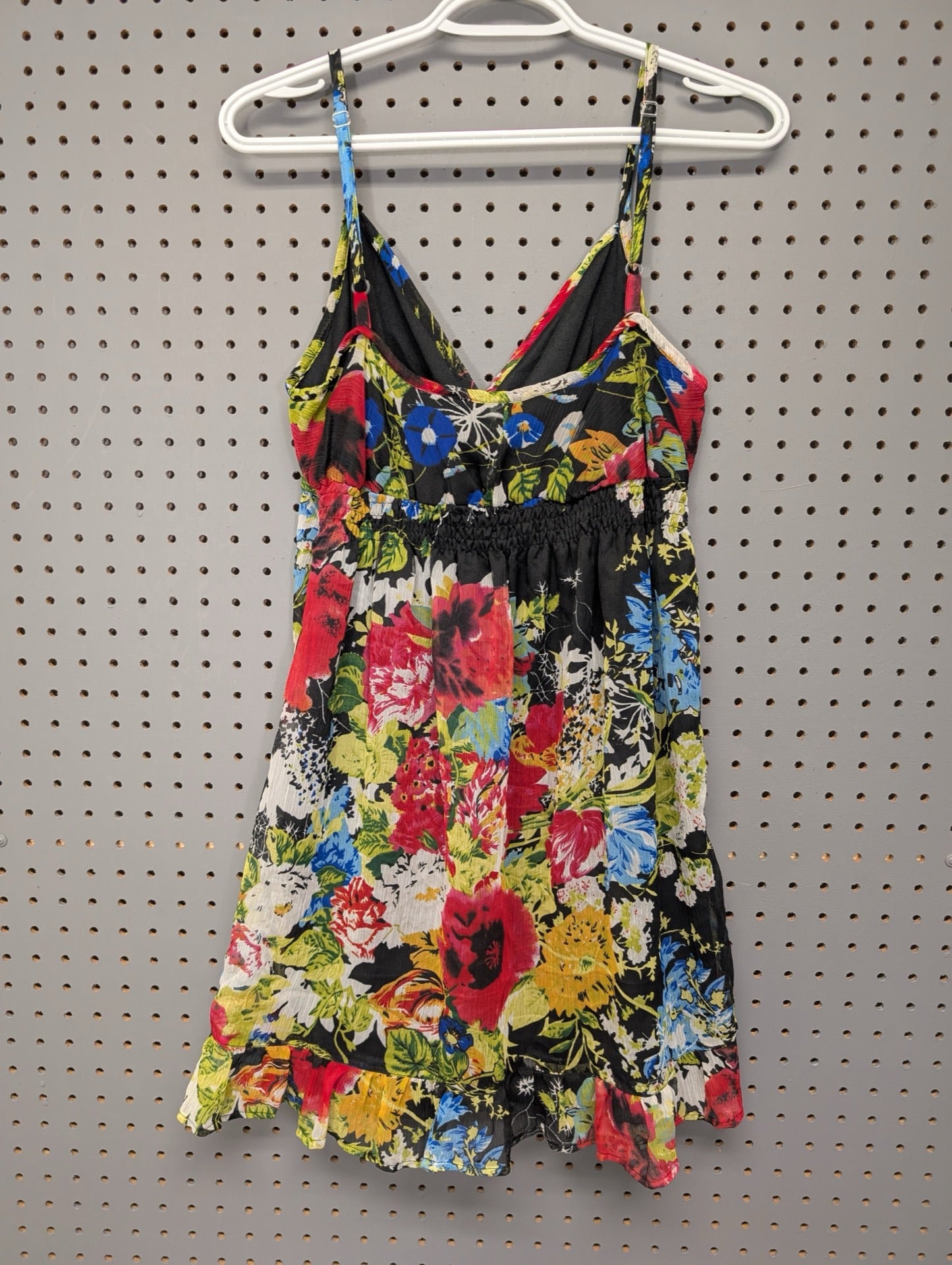 Back view of Derek Heart floral smocked dress