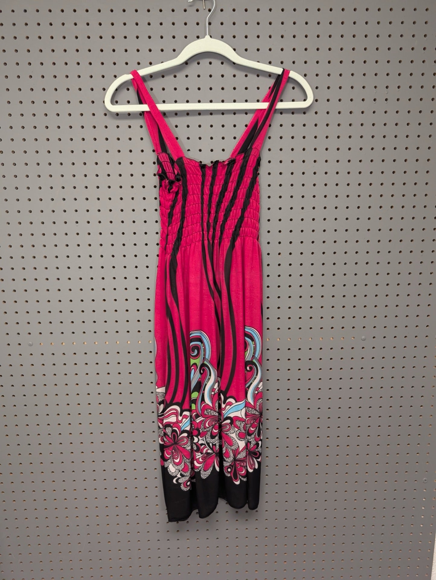 Back view of Ace Fashion pink dress