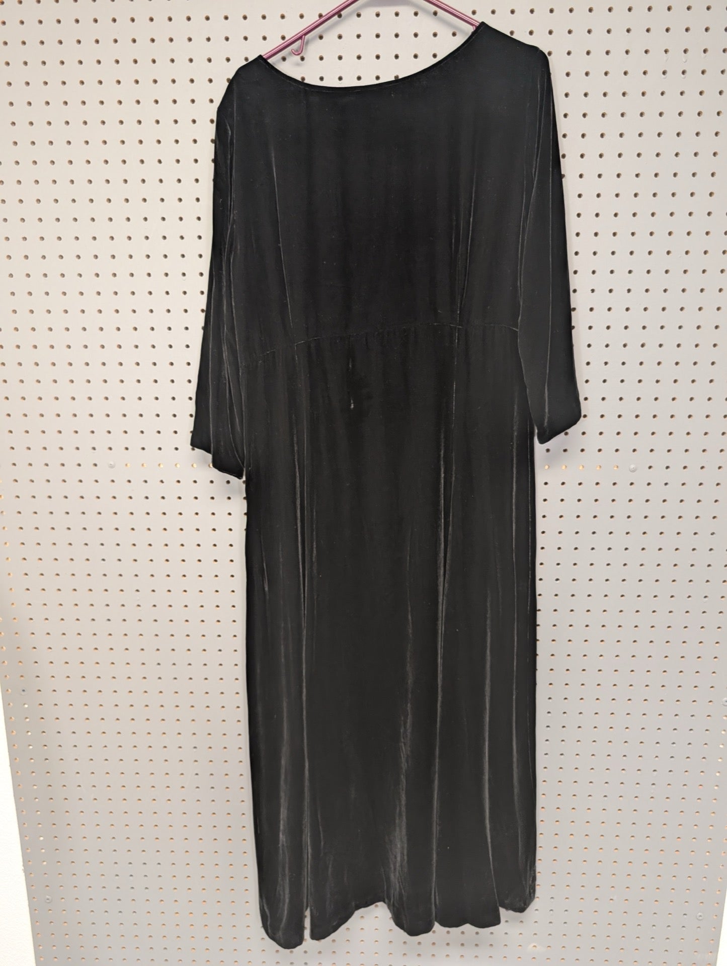 Back view of Eddie Bauer black velvet dress
