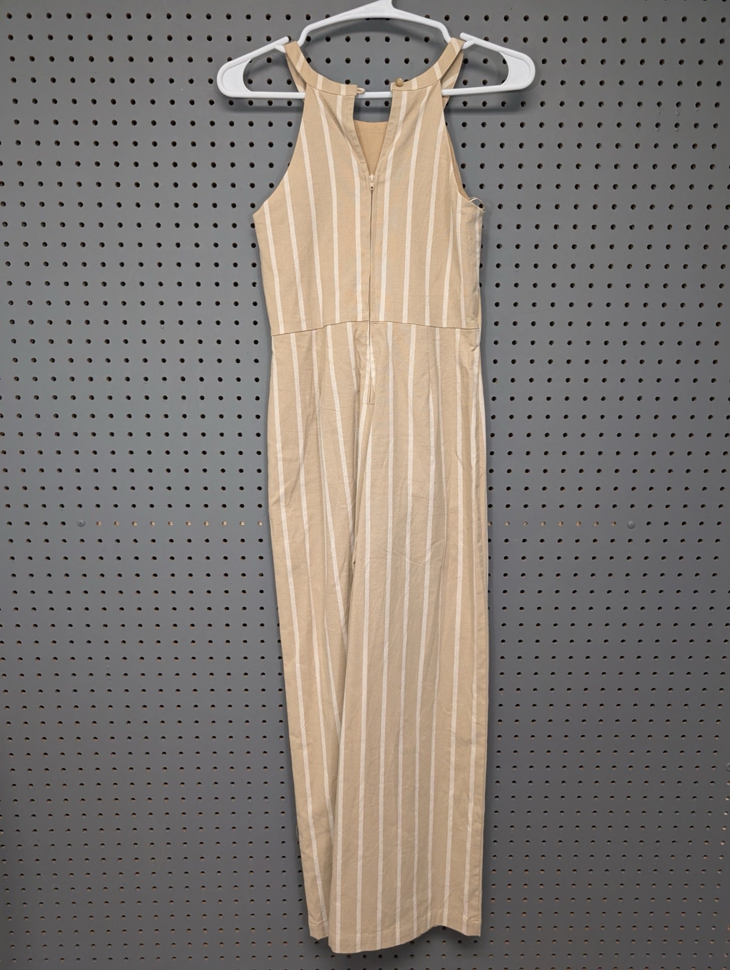 Back view of GB Girls striped jumpsuit