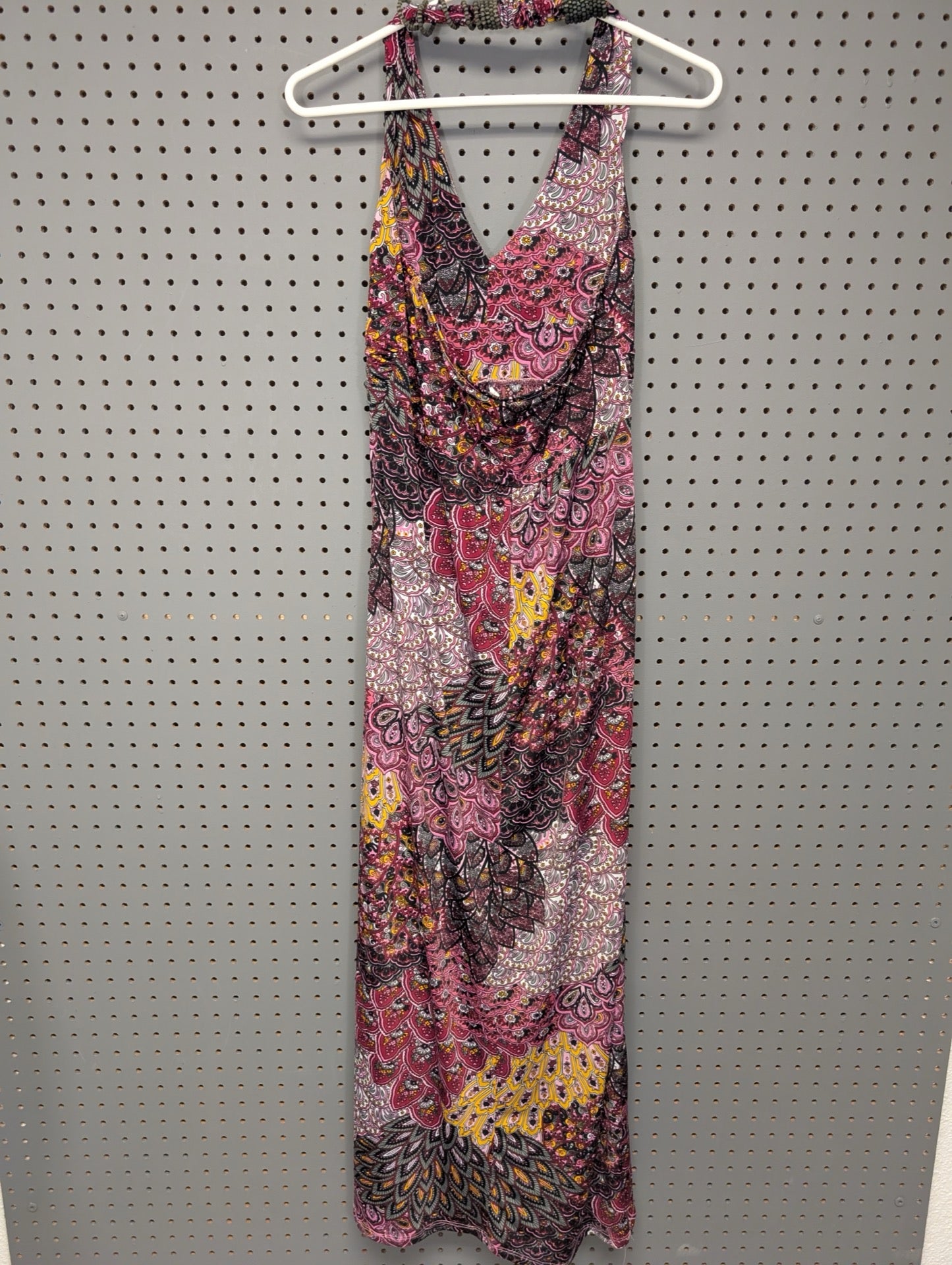 Back view of Cristinalove paisley maxi dress