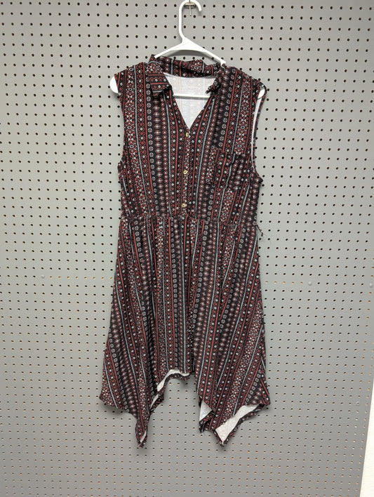 Front view of No Boundaries geometric dress