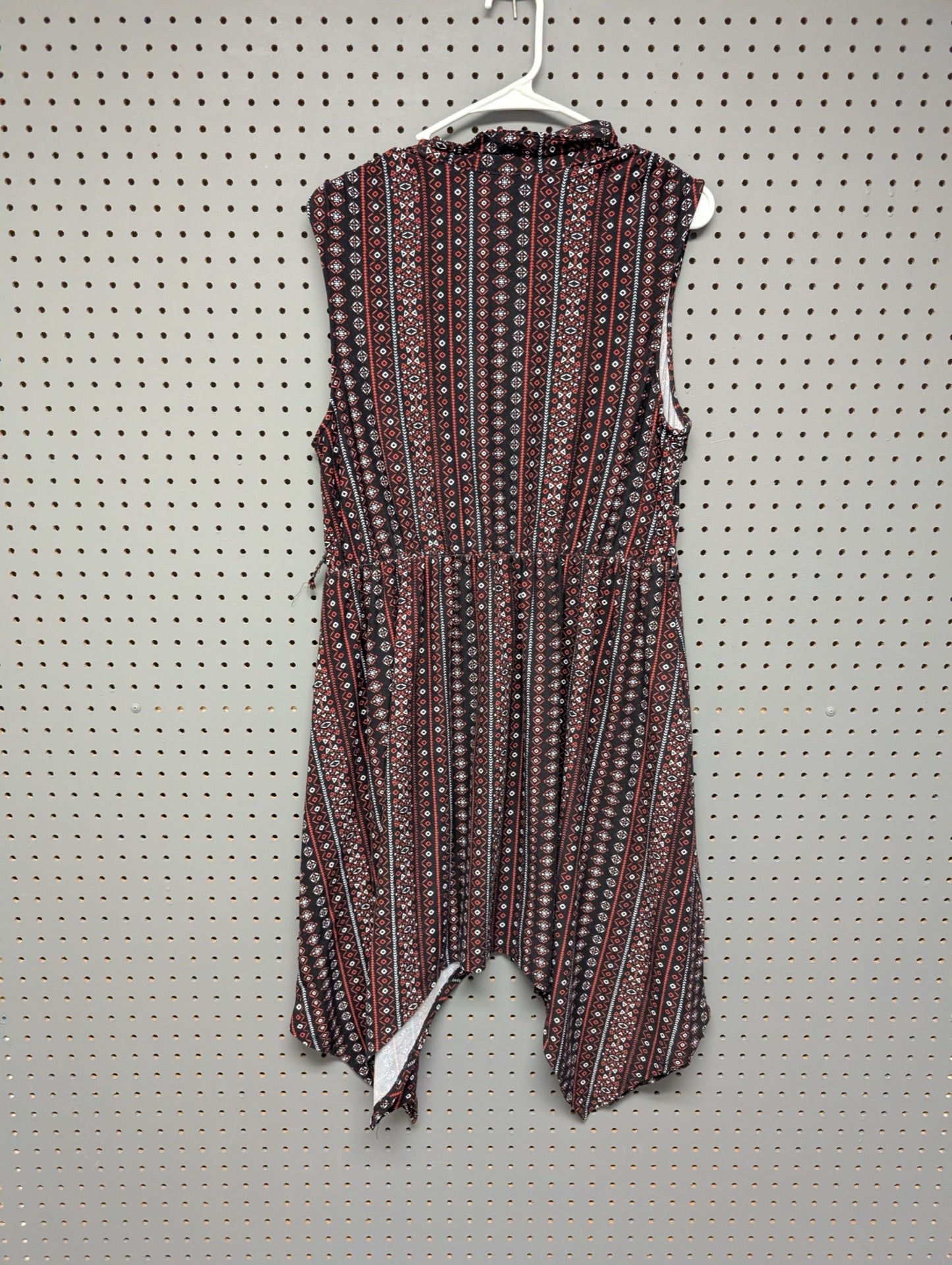 Back view of No Boundaries geometric dress