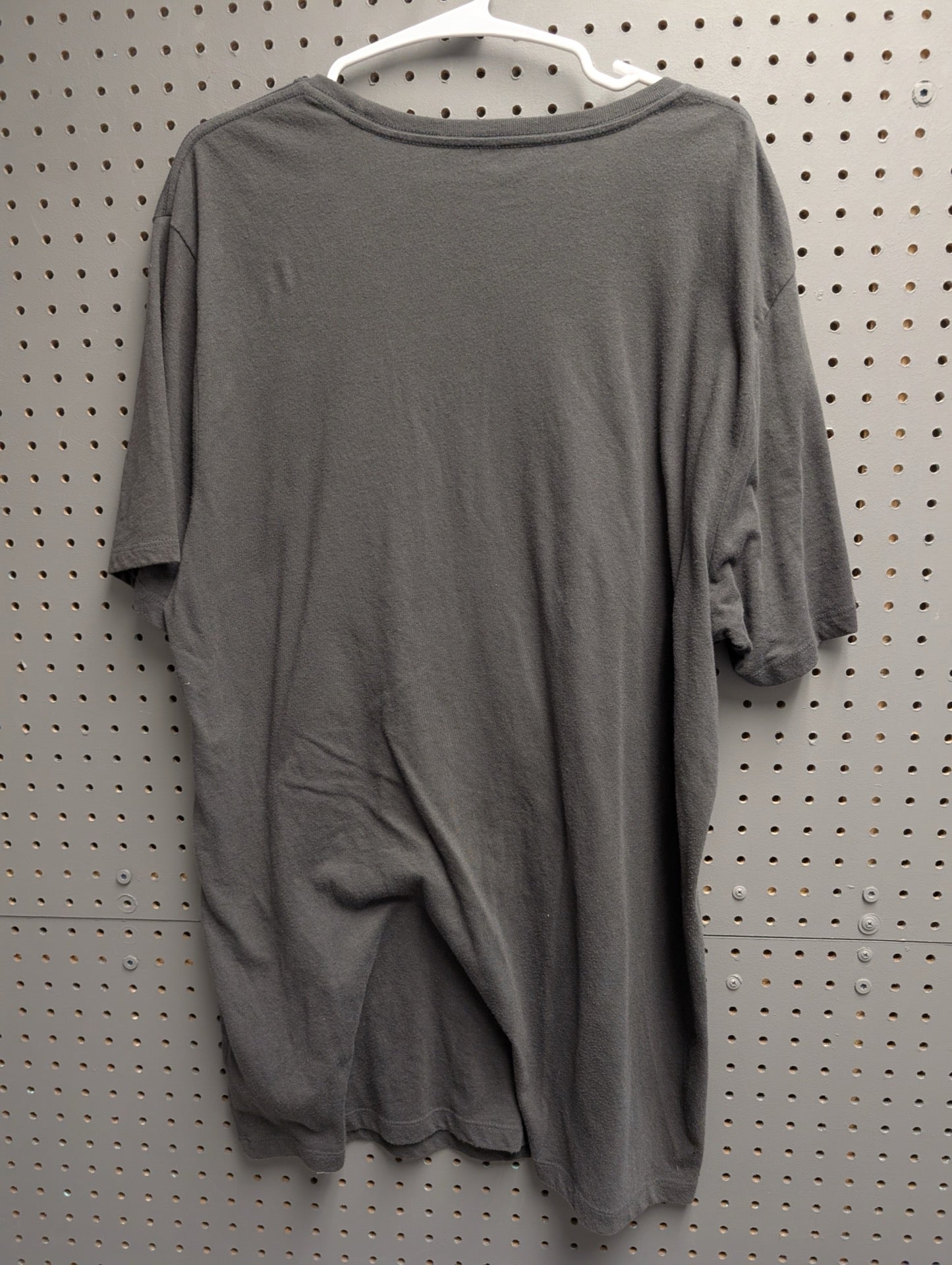 Back view of charcoal grey t-shirt