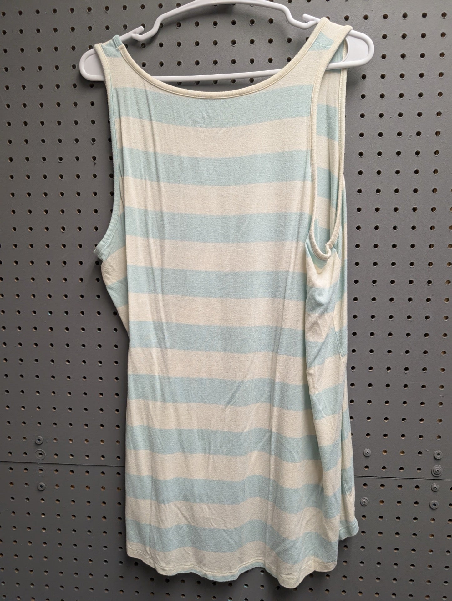 Back view of striped tank top