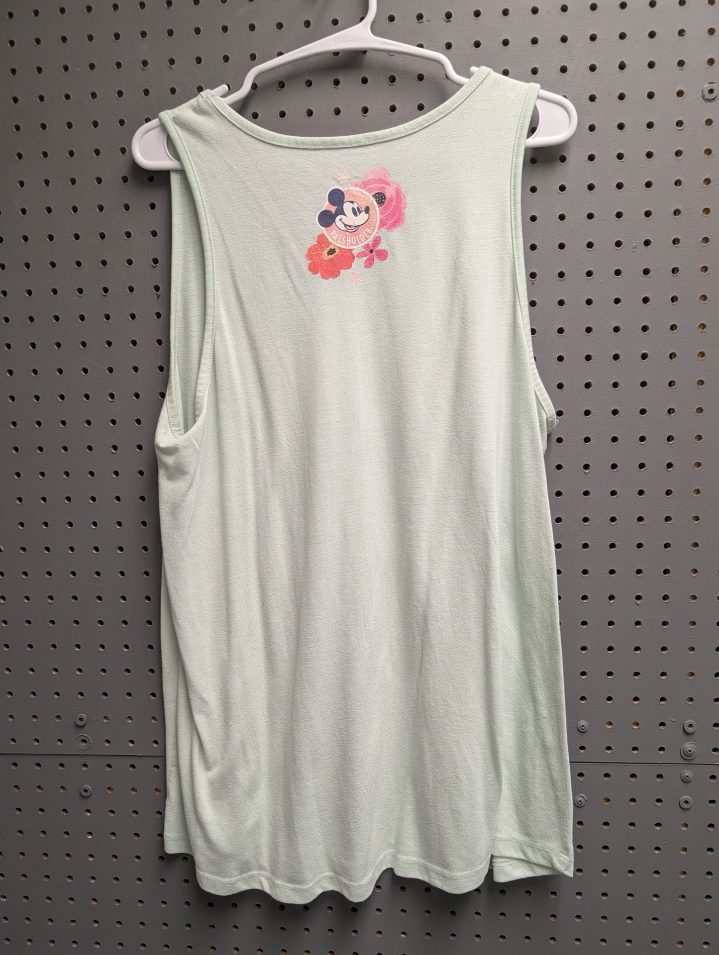 Back view of tank top showing Passholder logo