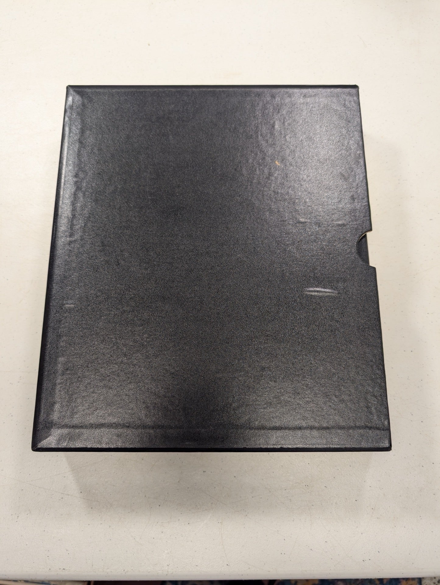 Back of the black binder