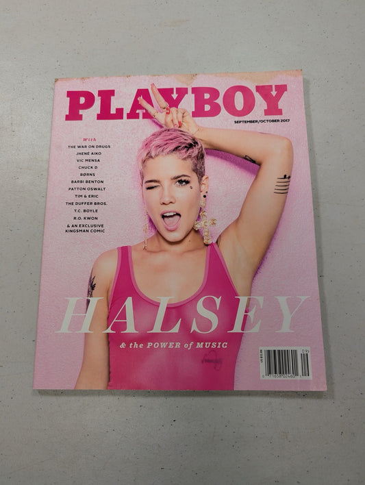Front cover of Playboy Sept Oct 2017 Halsey