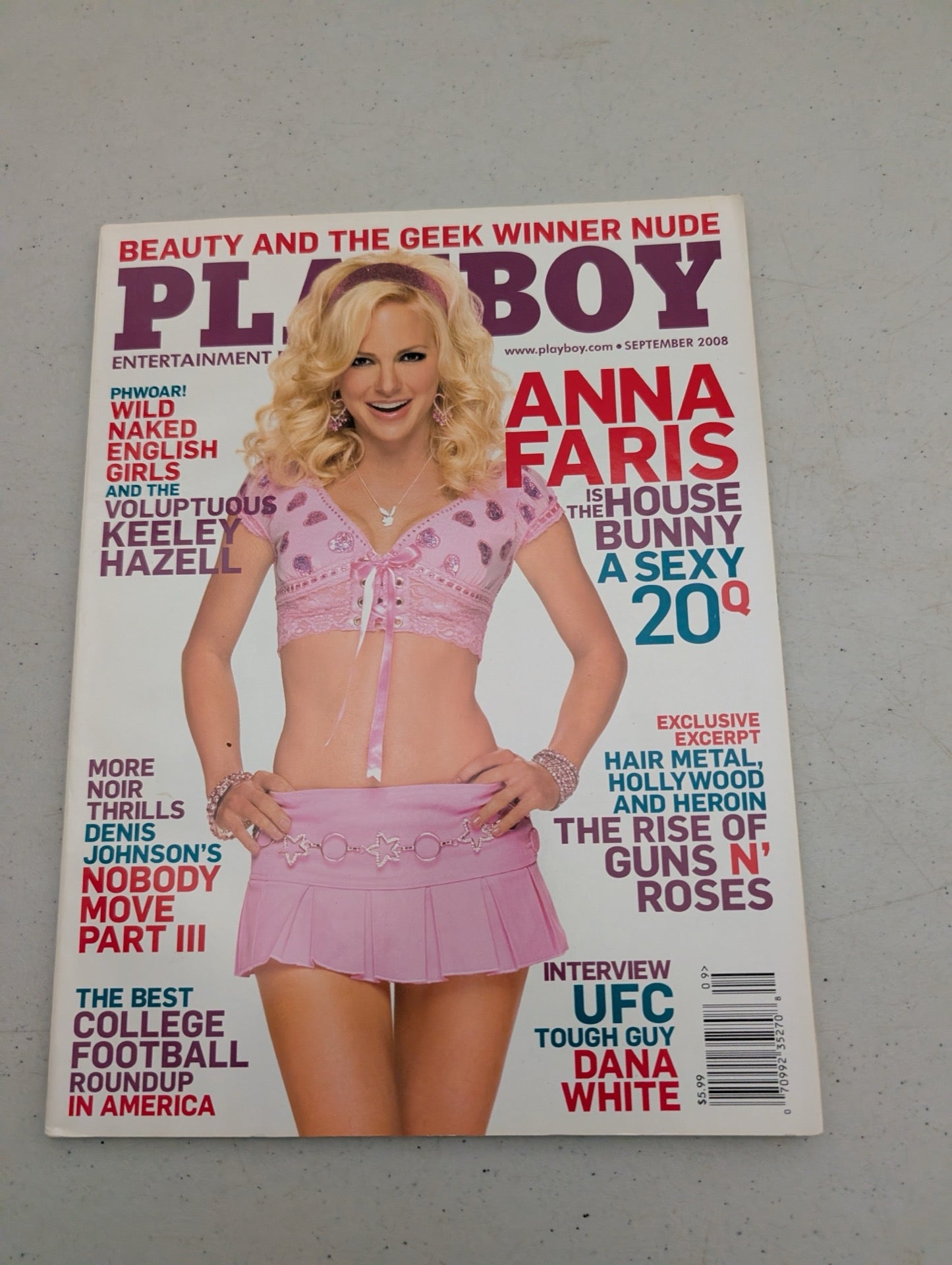 Front cover of Playboy Magazine September 2008