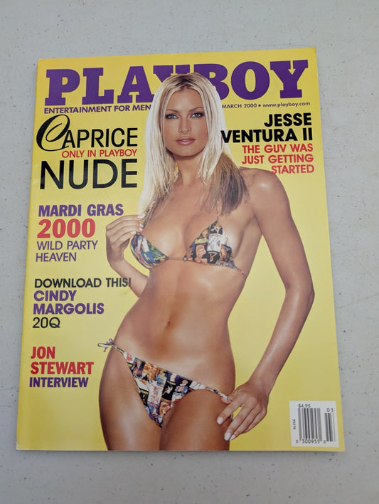 Playboy Magazine March 2000 Caprice Cover