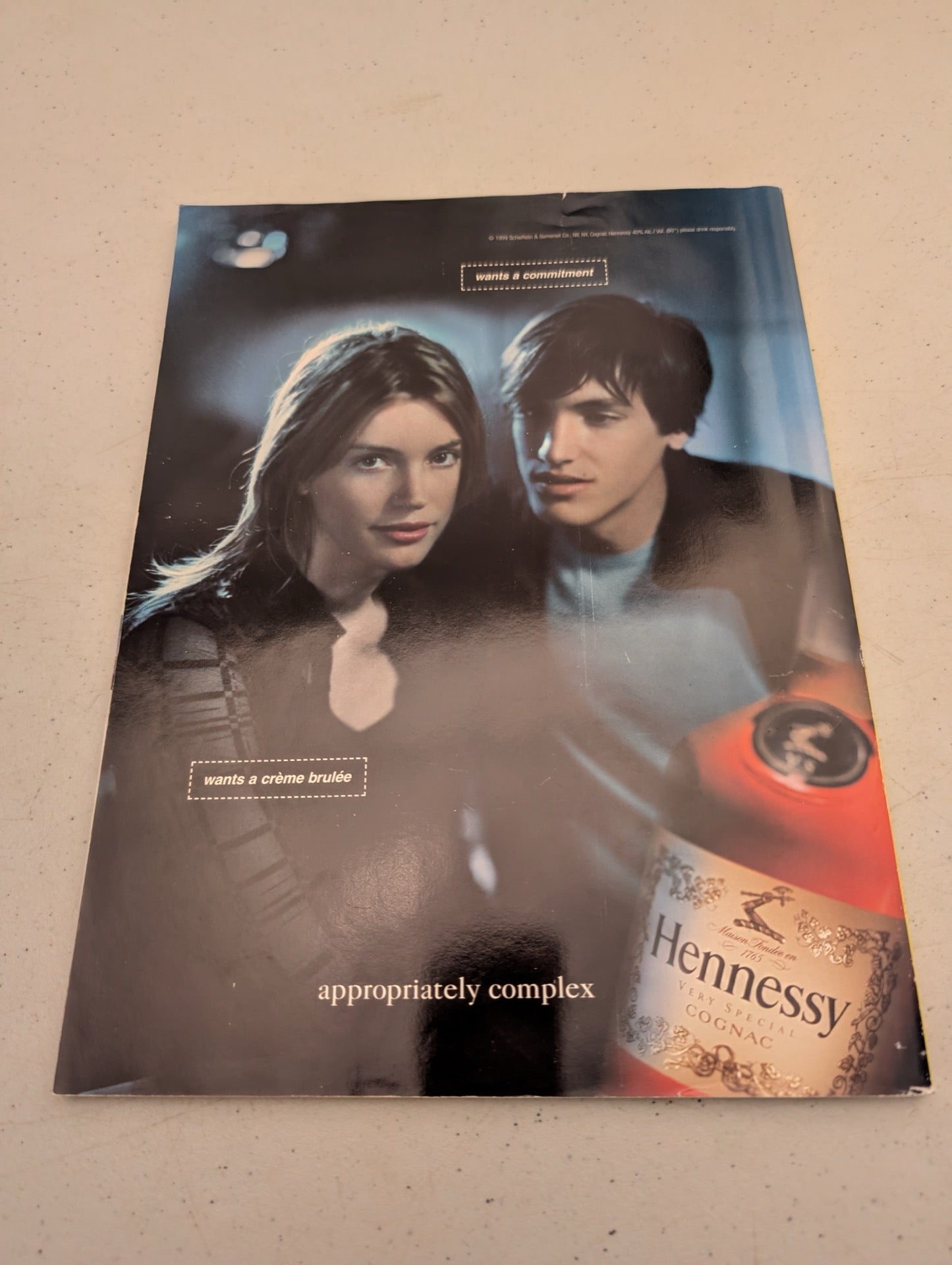 Playboy Magazine March 2000 Back Cover Hennessy Ad