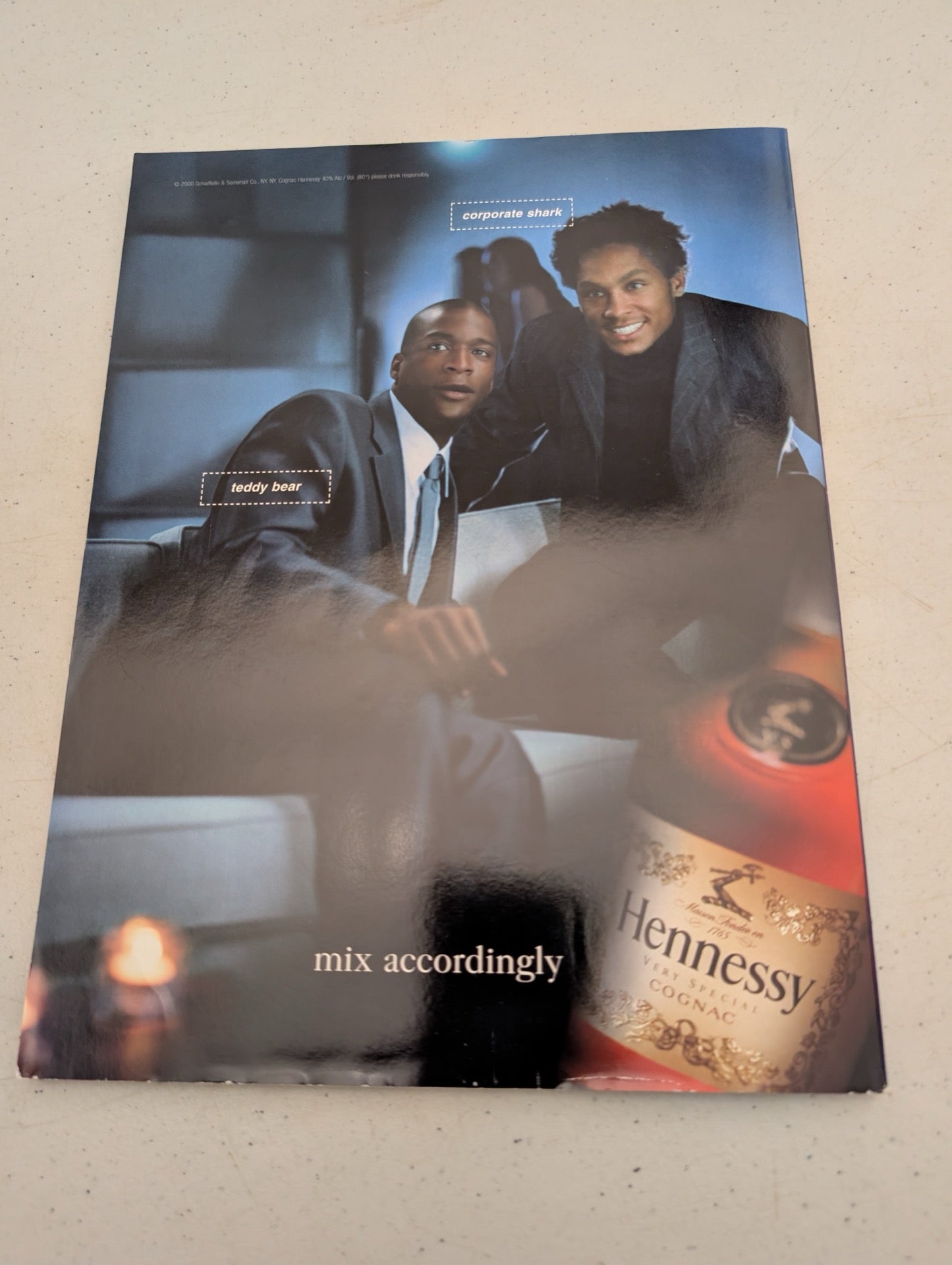 Playboy Magazine October 2000 Back Cover Hennessy Ad