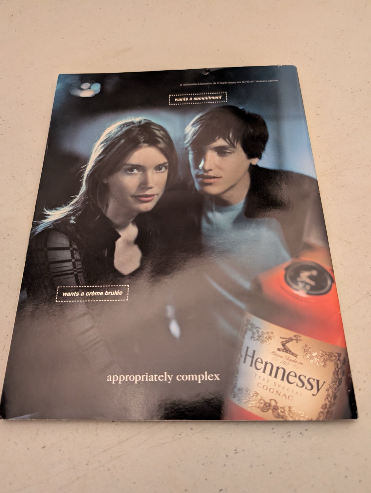 Playboy Magazine March 2000 Back Cover Hennessy Ad