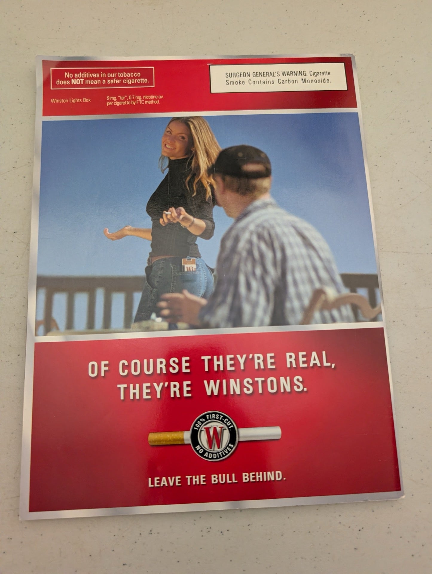 Playboy Magazine July 2000 Back Cover Winstons Ad