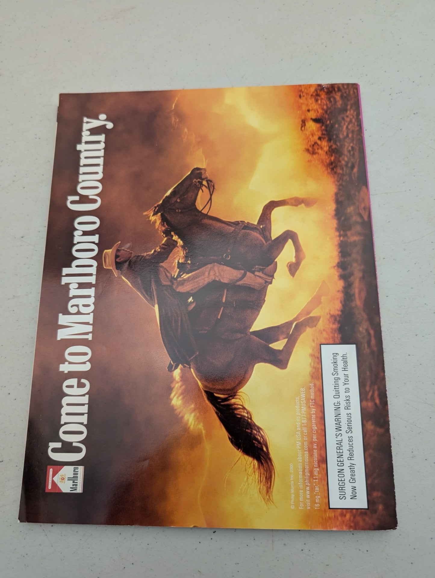 Playboy Magazine June 2000 Back Cover Marlboro Ad