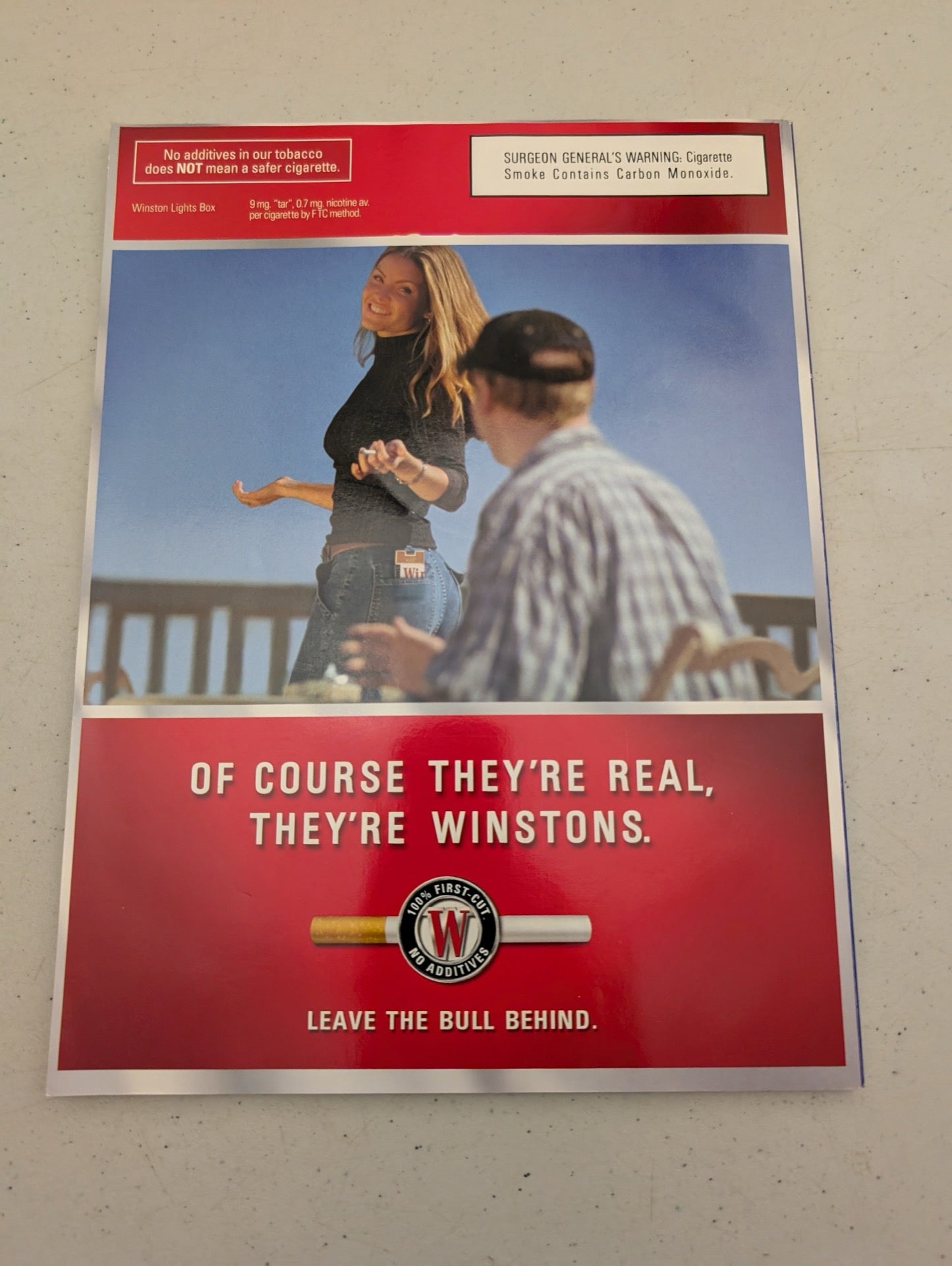 Playboy Magazine July 2000 Back Cover Winstons Ad