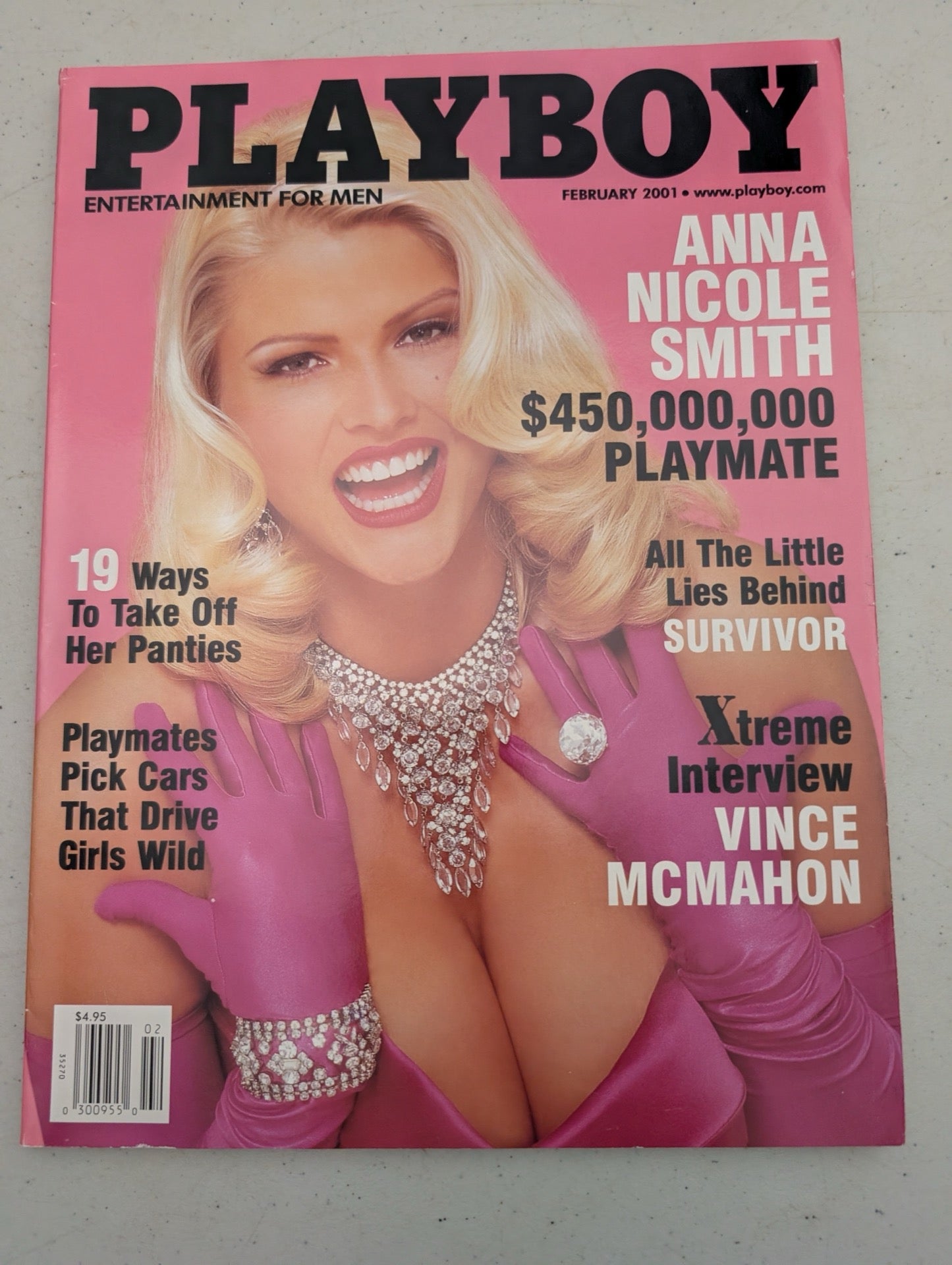 Playboy Magazine February 2001 Anna Nicole Smith Cover
