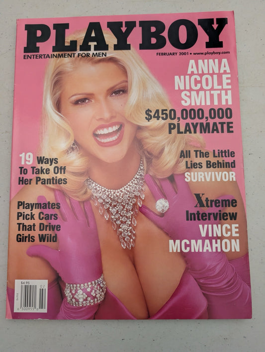 Playboy Magazine February 2001 Anna Nicole Smith Cover