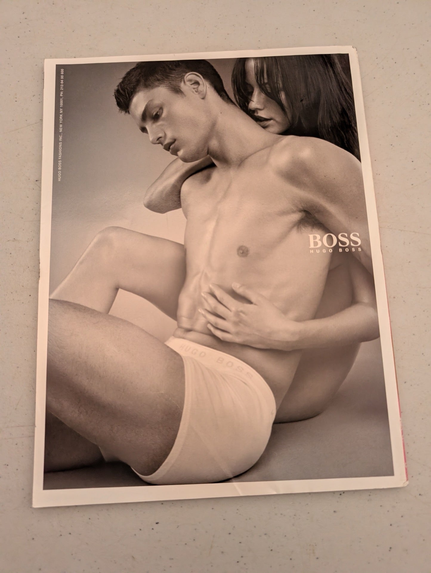 Playboy Magazine February 2001 Back Cover Hugo Boss Ad