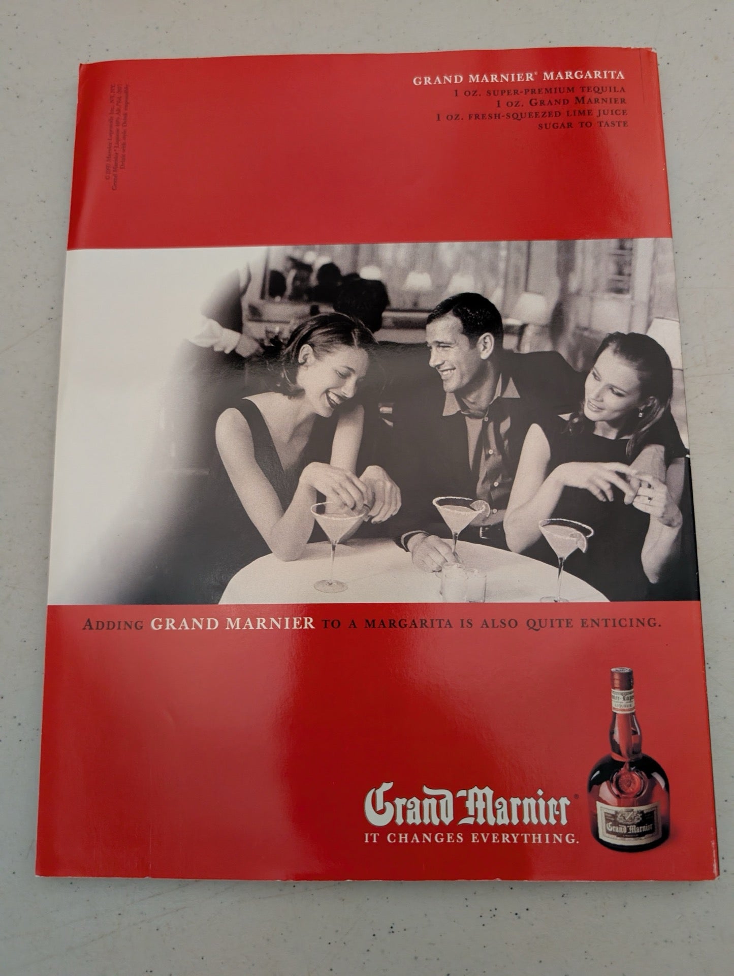 Back cover featuring a Grand Marnier advertisement