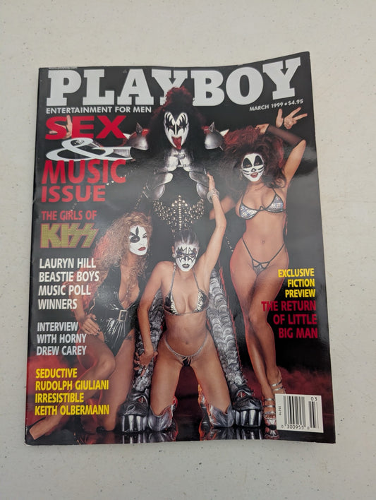 Front cover of Playboy March 1999 featuring KISS