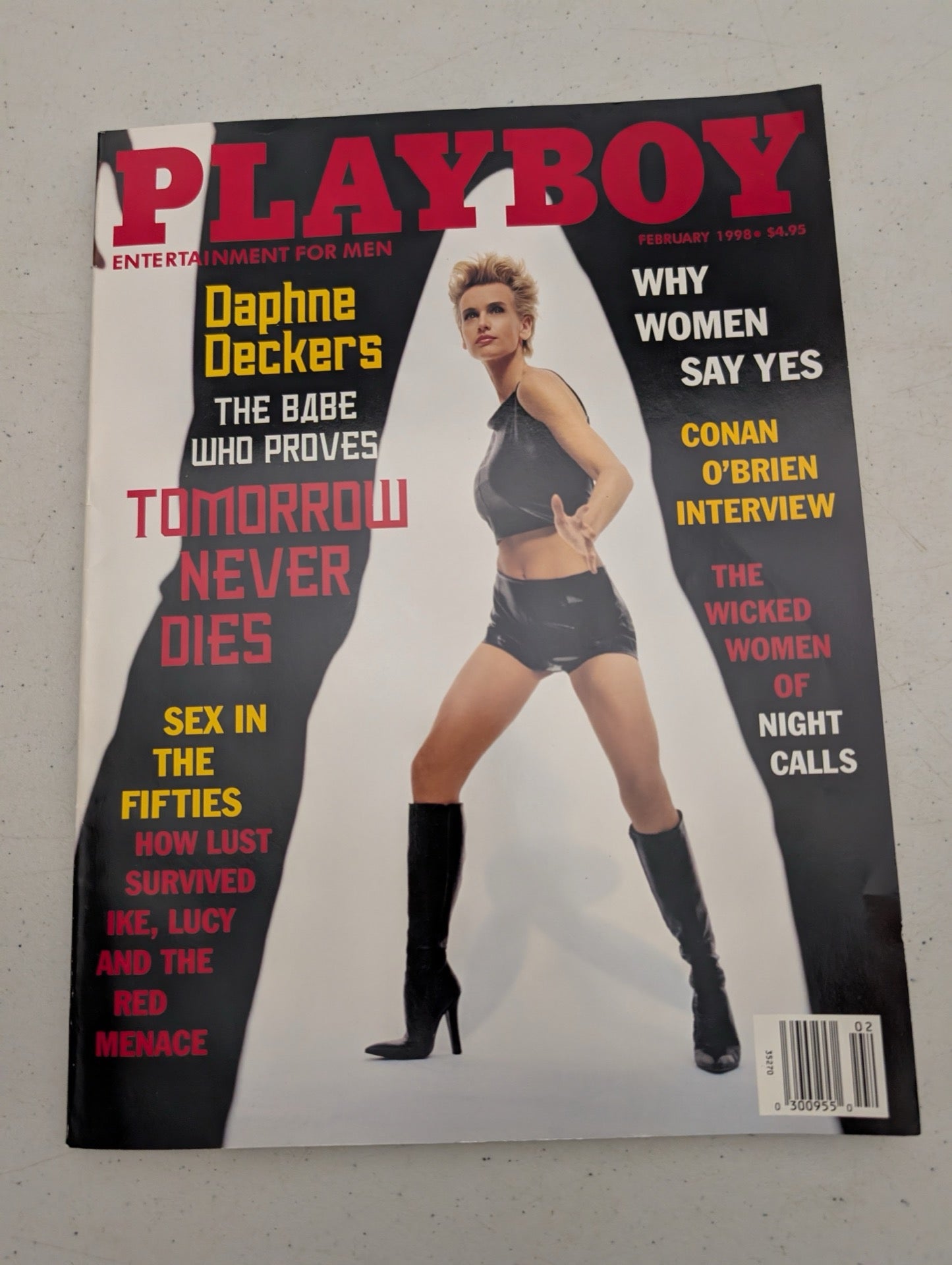Front cover of Playboy Magazine February 1998 featuring Daphne Deckers