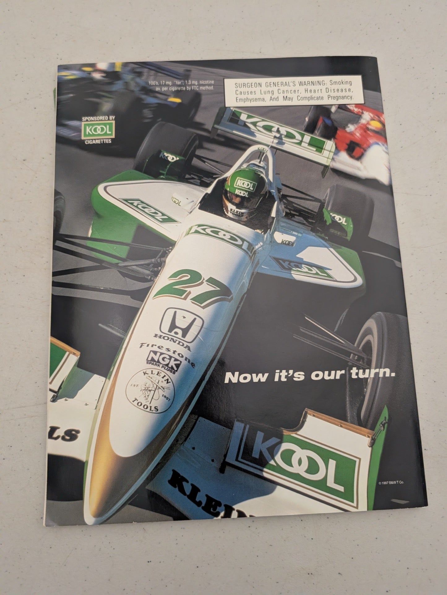 Back cover featuring a Kool cigarettes advertisement