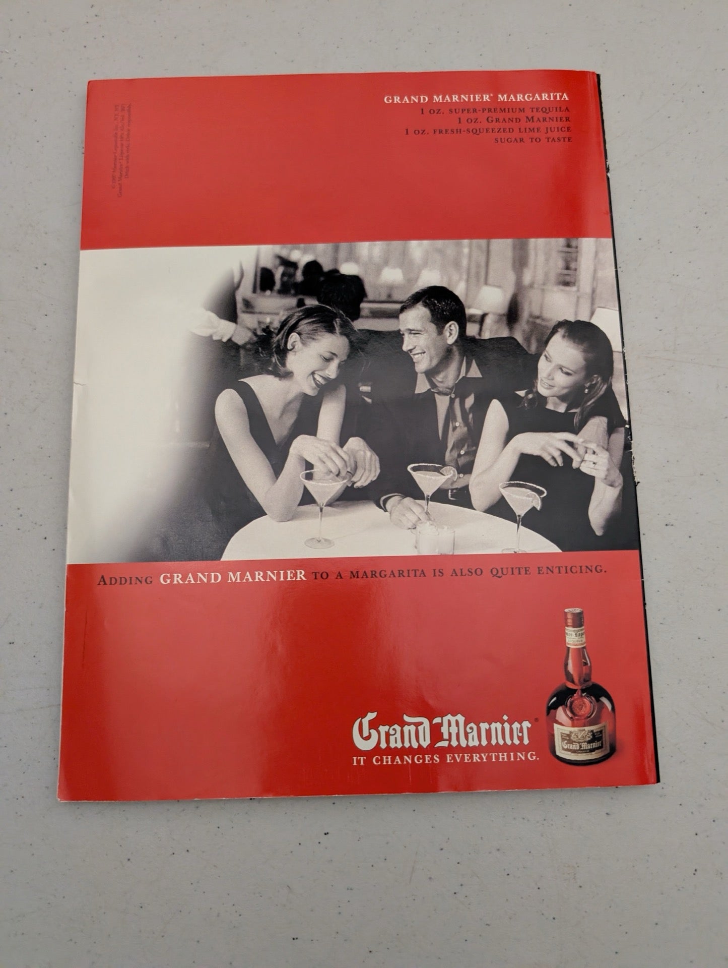 Back cover featuring a Grand Marnier advertisement