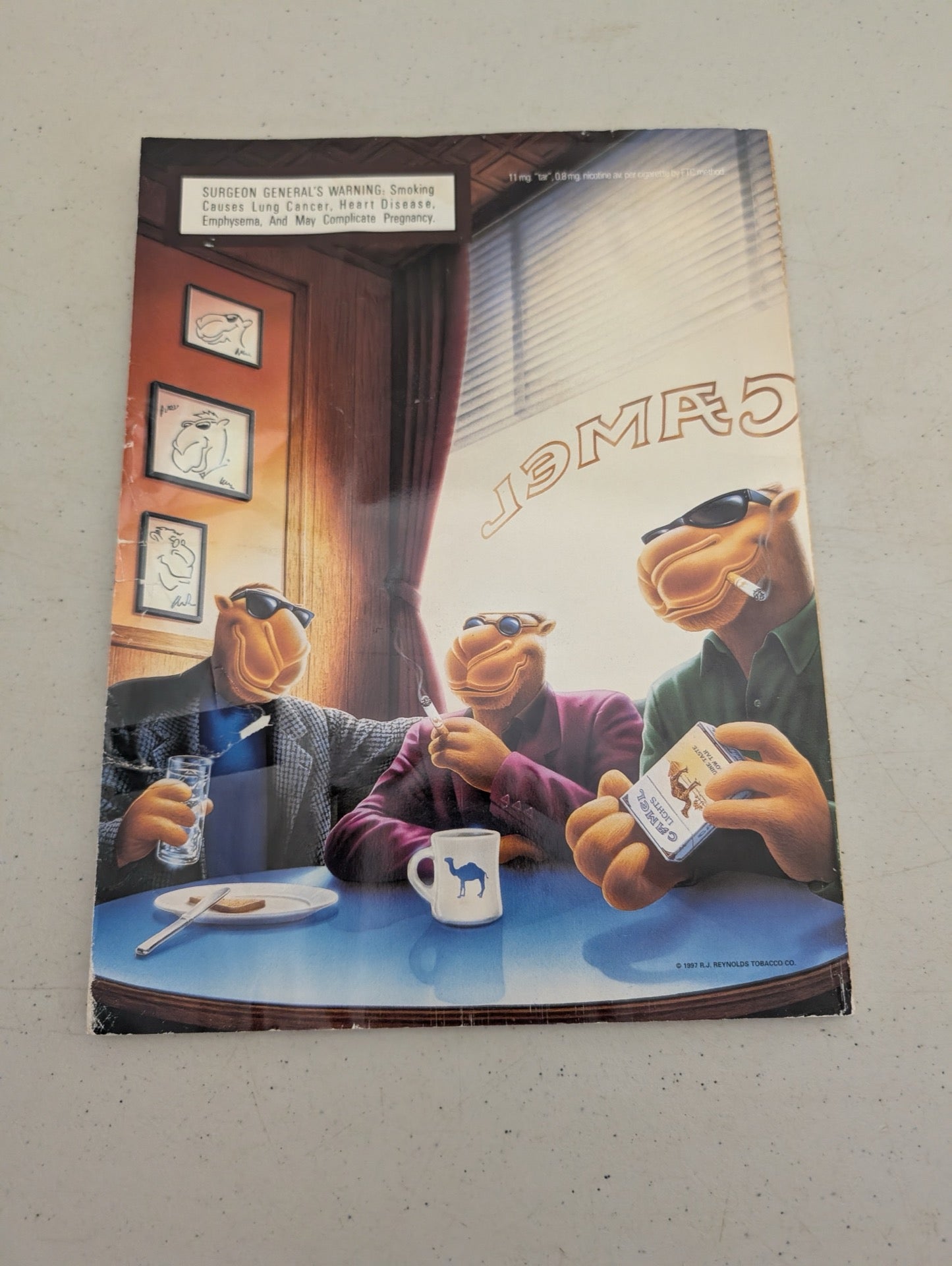 July 1997 Playboy Magazine Back Cover Camel Ad