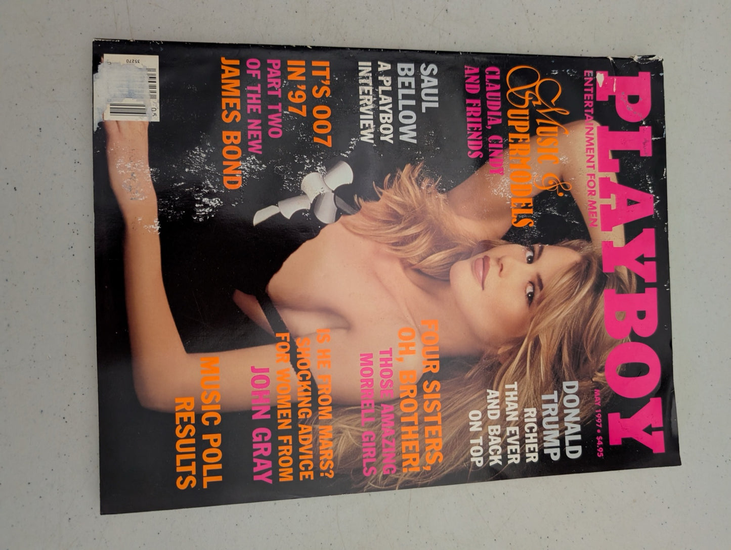 May 1997 Playboy Magazine Cover Supermodels