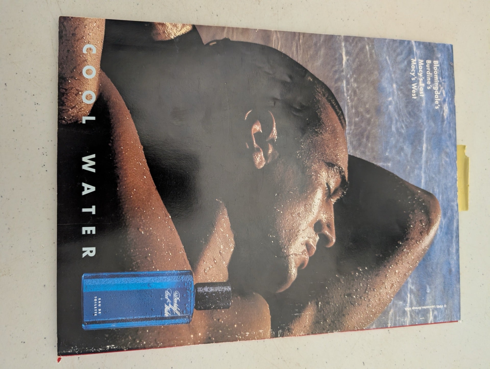June 1996 Playboy Magazine Back Cover Cool Water Ad