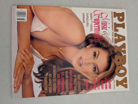 May 1996 Playboy Magazine Cover Music and Supermodels
