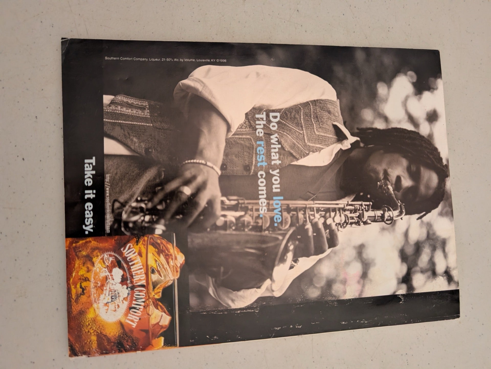 May 1996 Playboy Magazine Back Cover Southern Comfort Ad