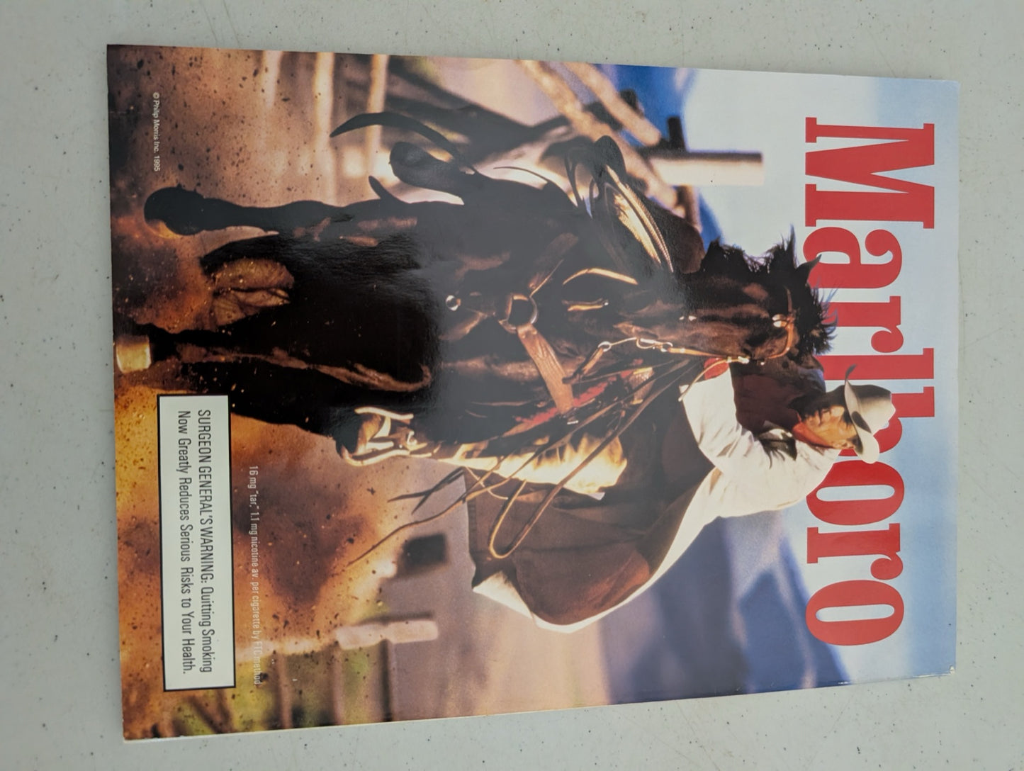 April 1996 Playboy Magazine Back Cover Marlboro Ad