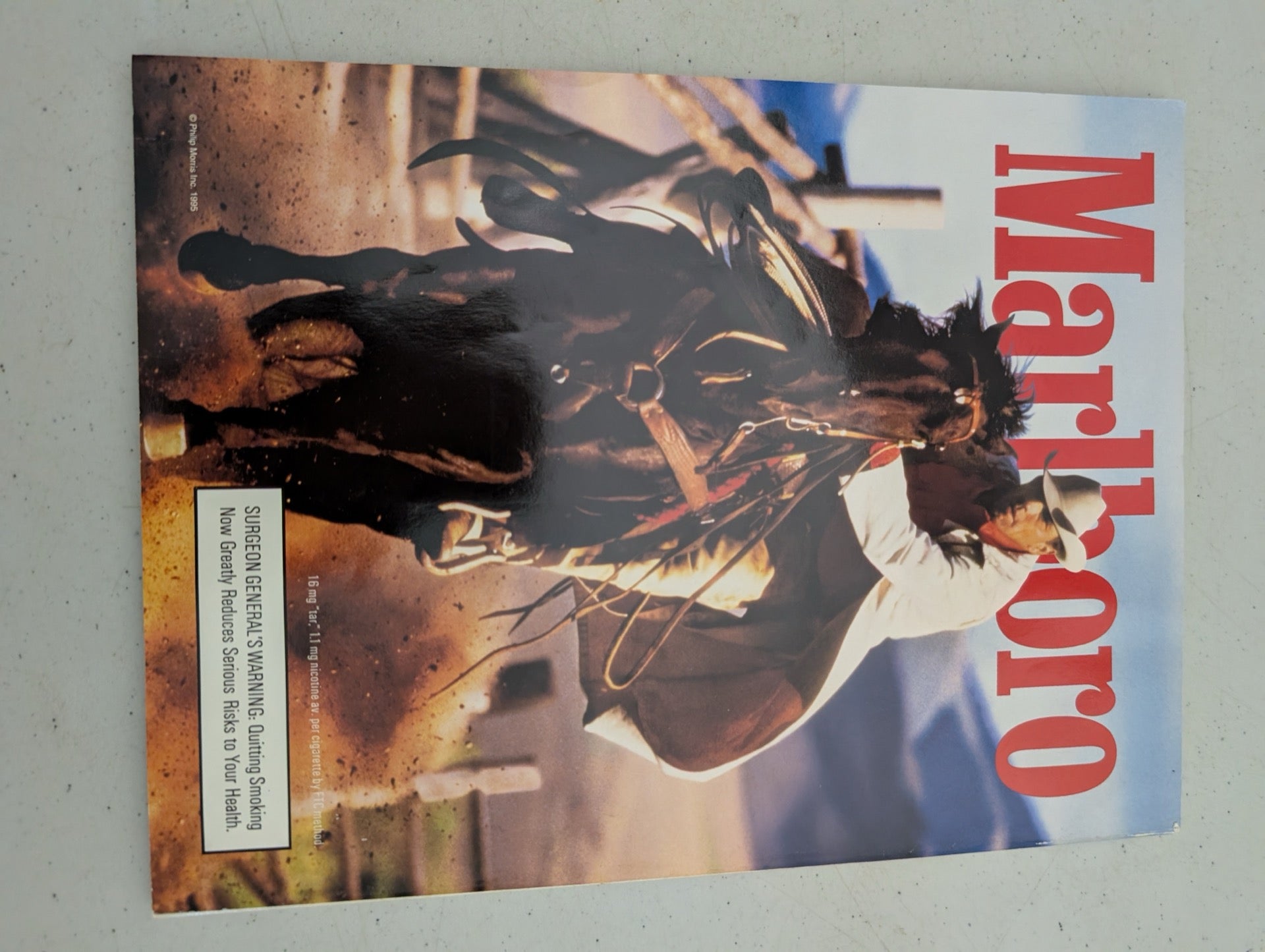 April 1996 Playboy Magazine Back Cover Marlboro Ad