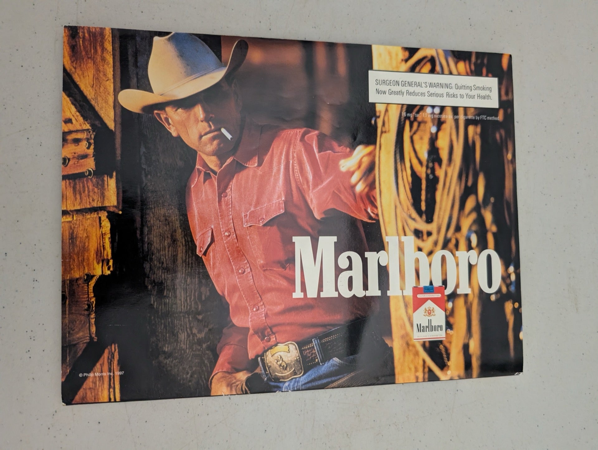 April 1997 Playboy Magazine Back Cover Marlboro Ad