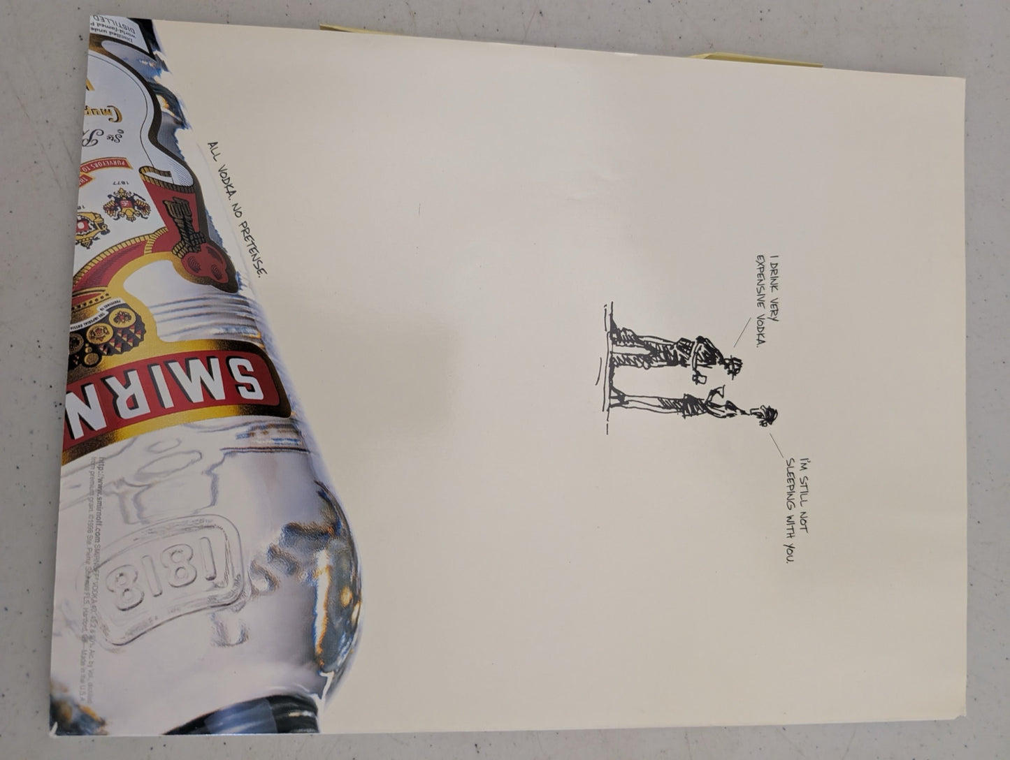 May 1998 Playboy Magazine Back Cover Smirnoff Ad