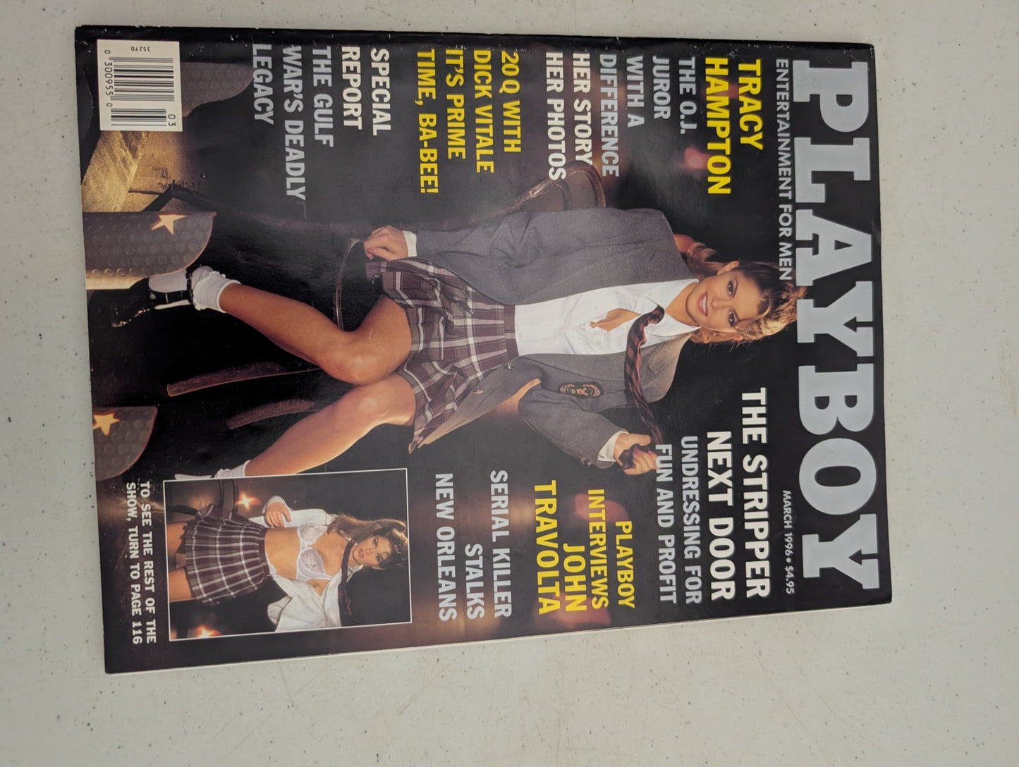 Front cover of March 1996 Playboy Magazine
