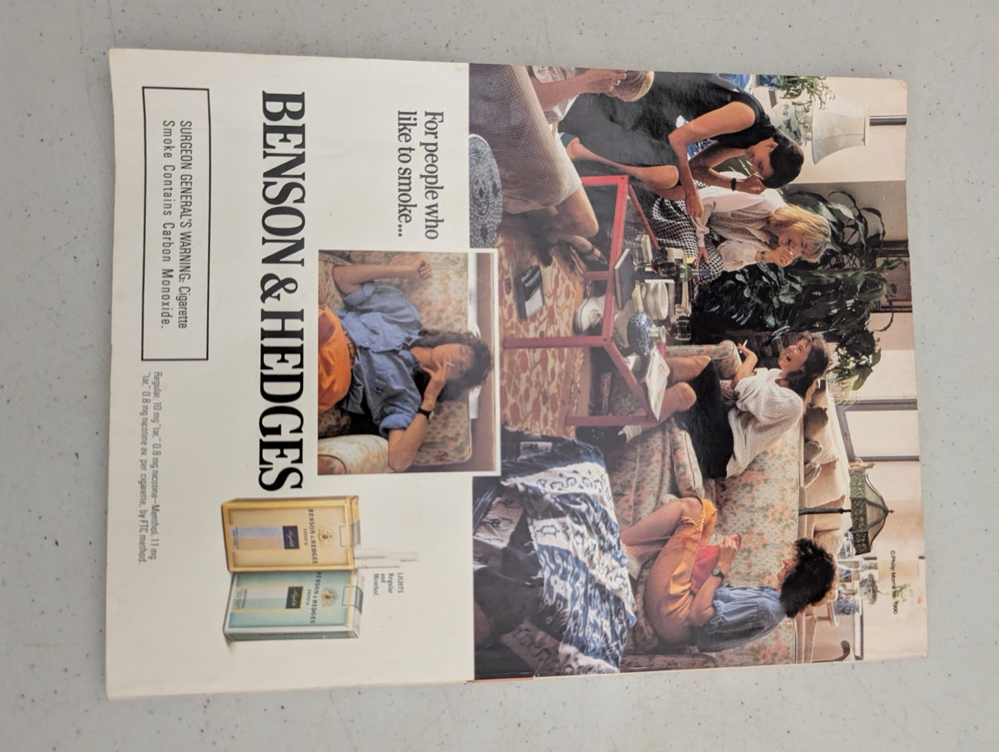 Back cover of April 1990 Playboy Magazine