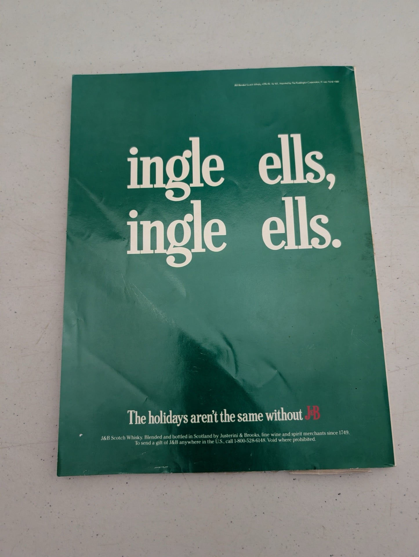 Back cover of January 1990 Playboy Magazine
