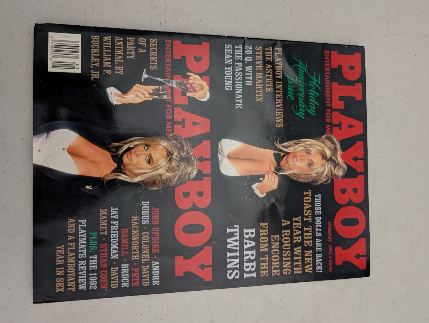 Front cover of January 1993 Playboy Magazine