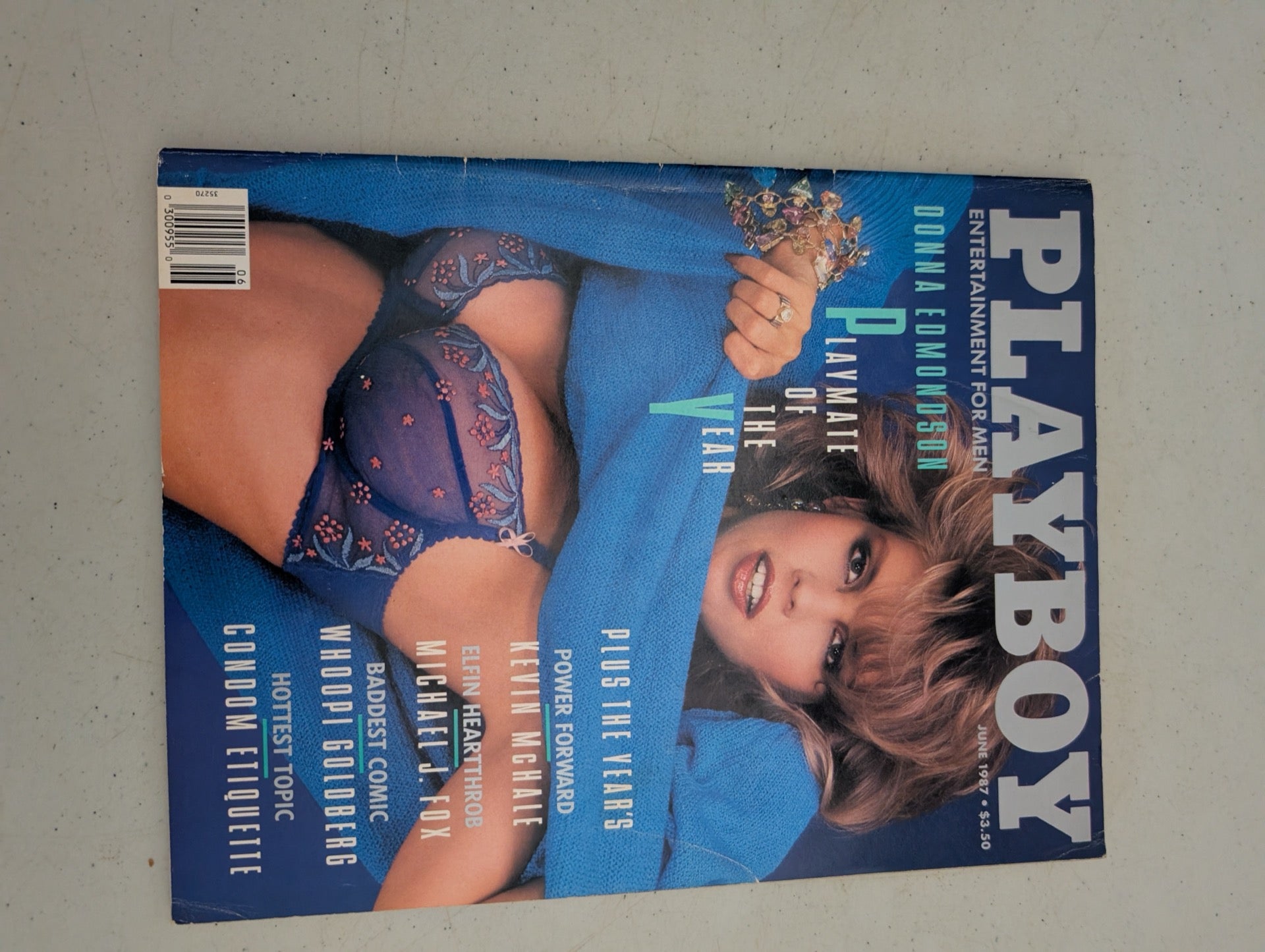 June 1987 Playboy Magazine Cover Donna Edmondson