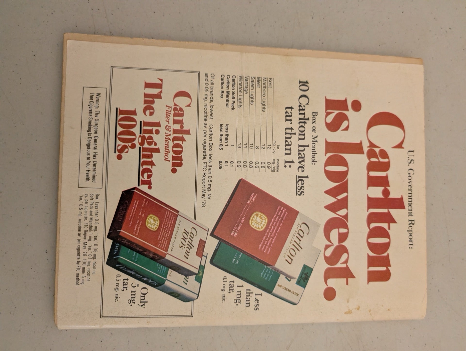 1979 Carlton Cigarettes Advertisement