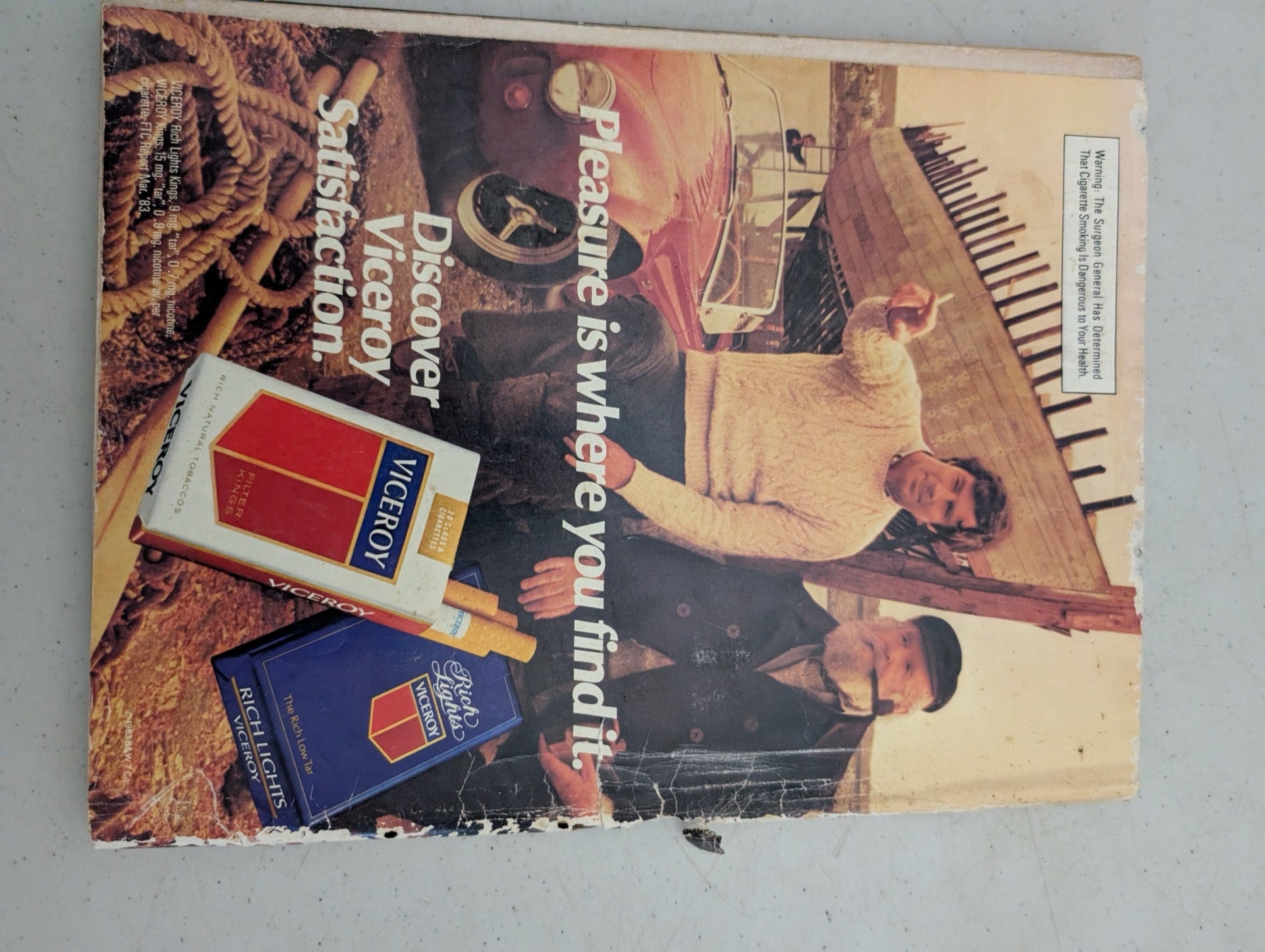 1984 Viceroy Cigarettes Advertisement