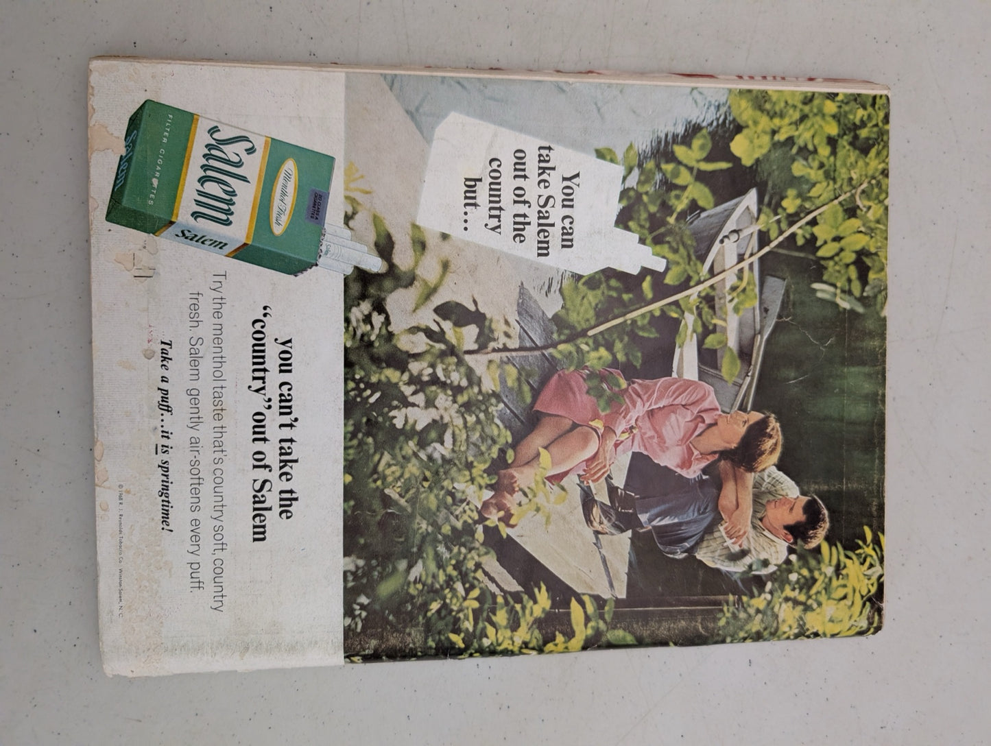 Playboy Magazine Back Cover Salem Cigarette Ad
