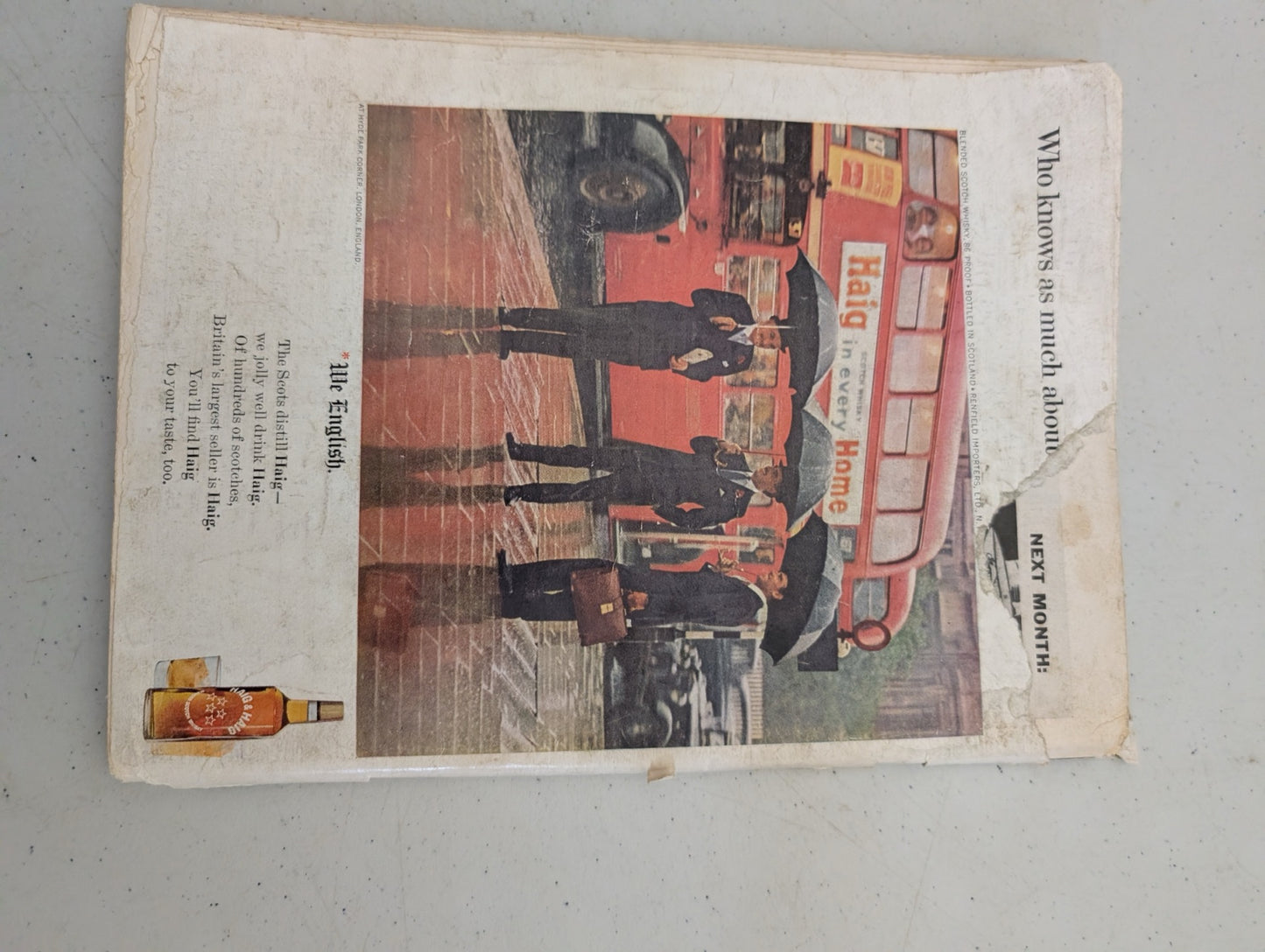 Playboy Magazine Back Cover Haig Scotch Ad
