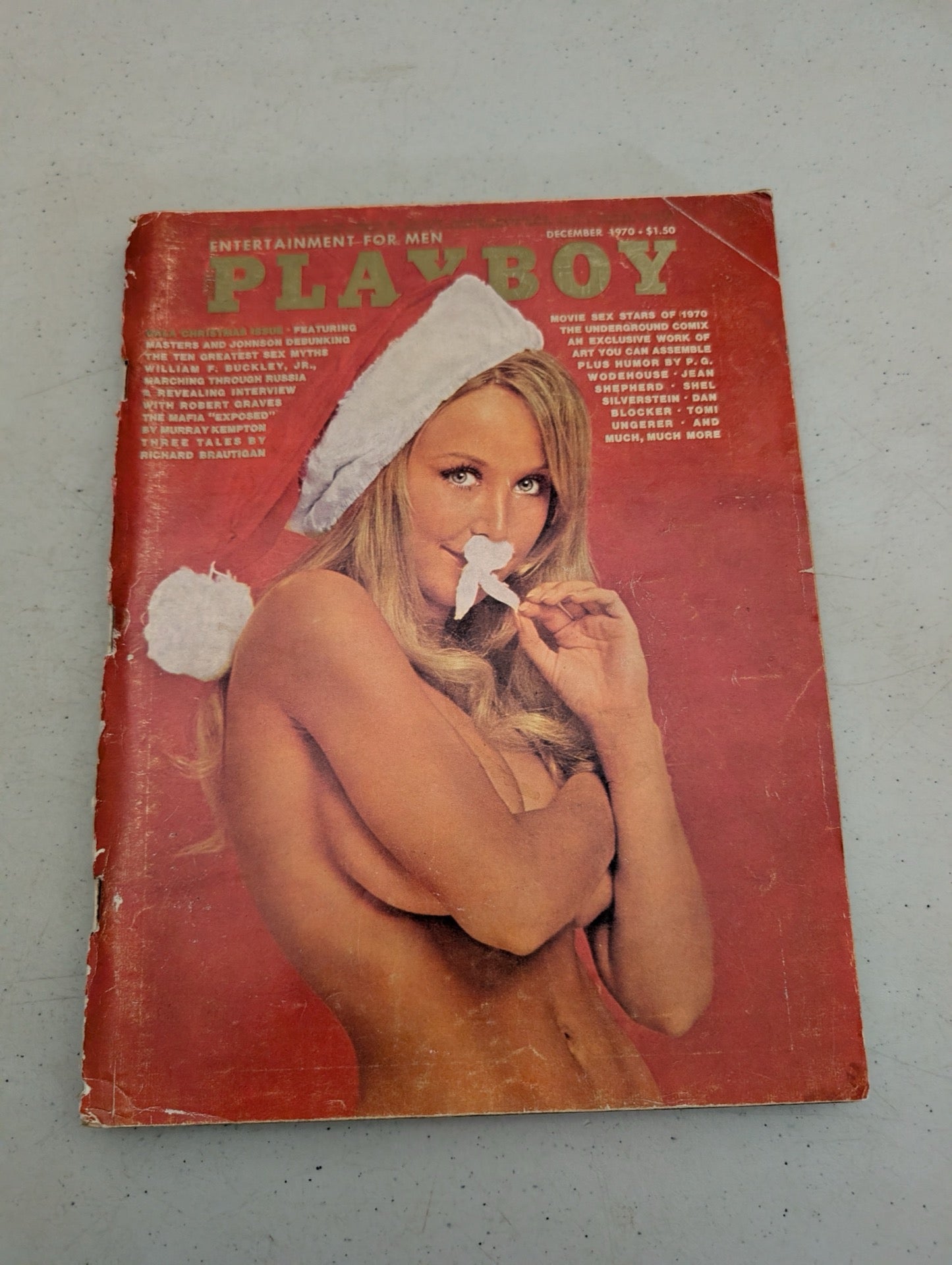 Front cover of vintage December 1970 Playboy Magazine